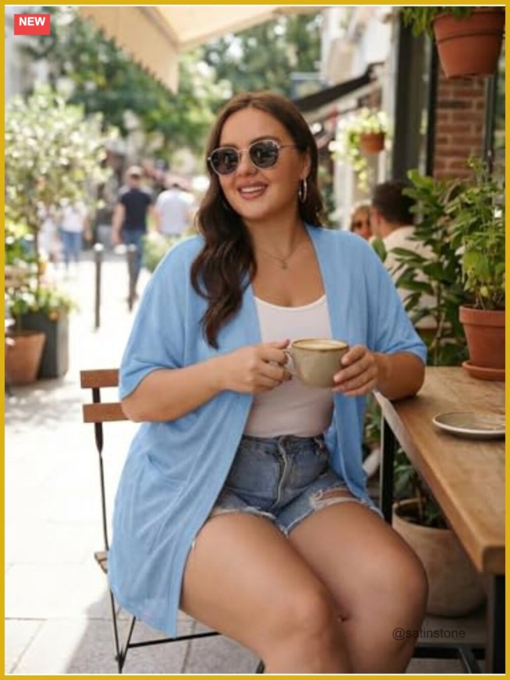 Plus Size Summer Cardigan Women Short Sleeve Lightweight Open Front Cover Up - Picture 3 of 6